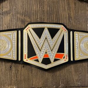 WWE Championship Belt with Gold and Black Design